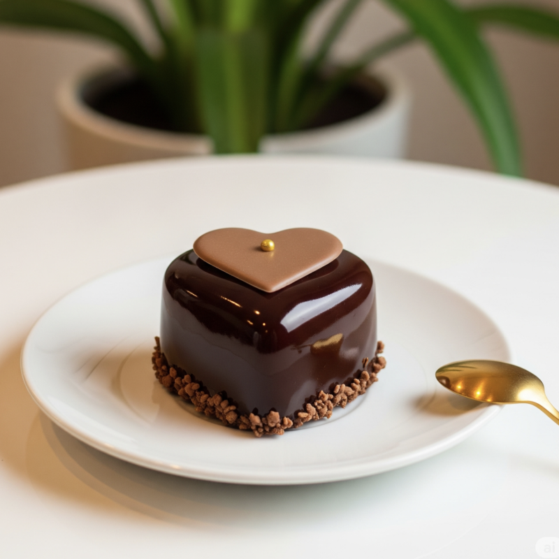 Heart shaped entremet (pastry)